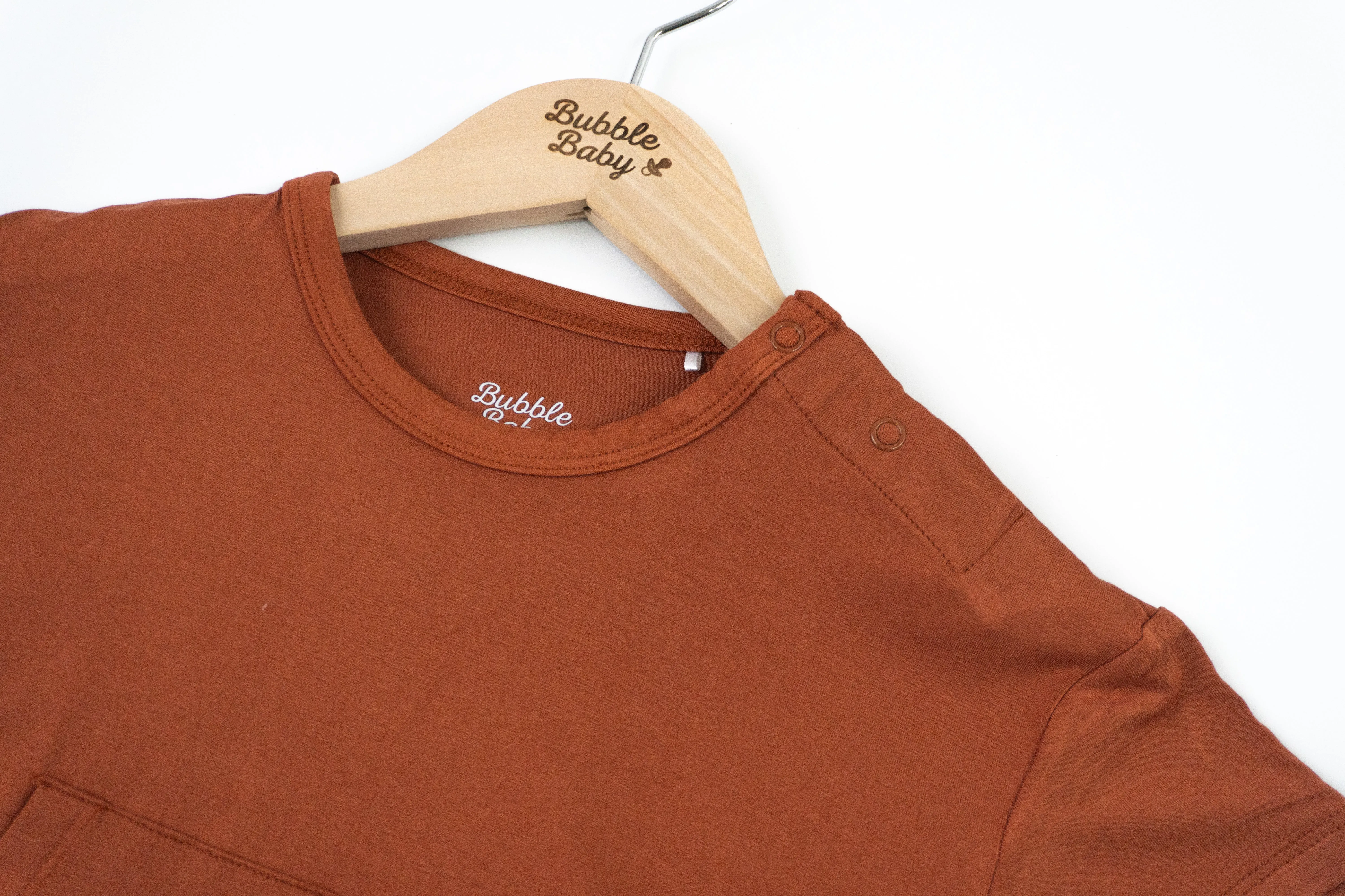Pecan | Short Sleeve Bubble Romper