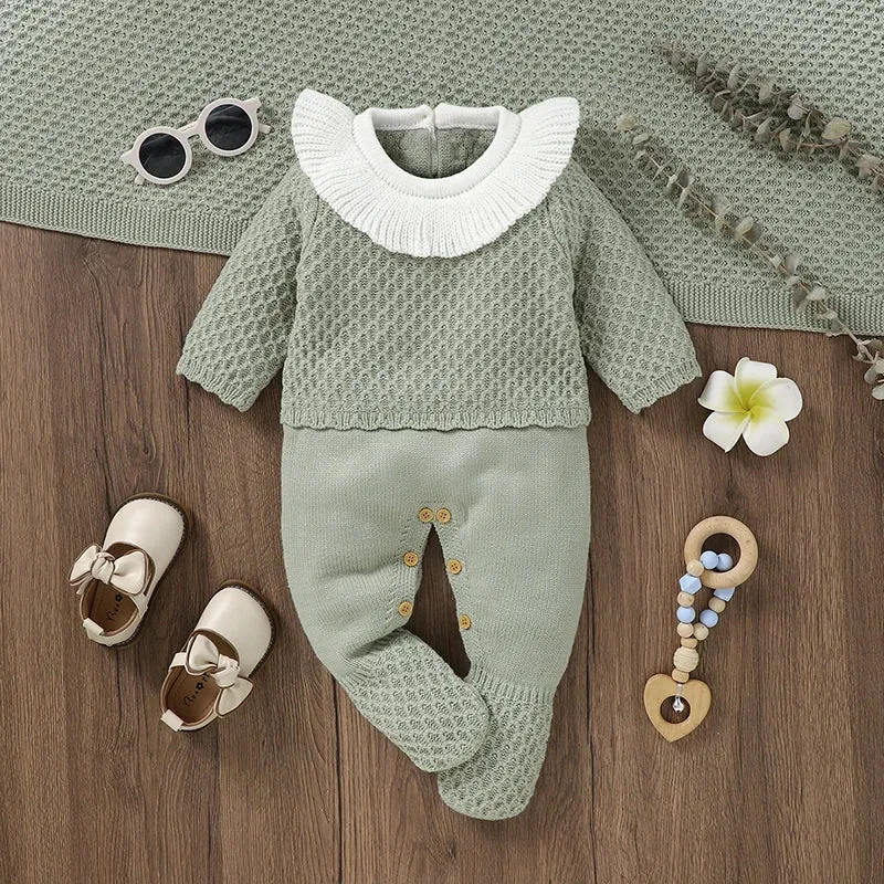Petite Knit® Waffle Weave Romper & Blanket Set