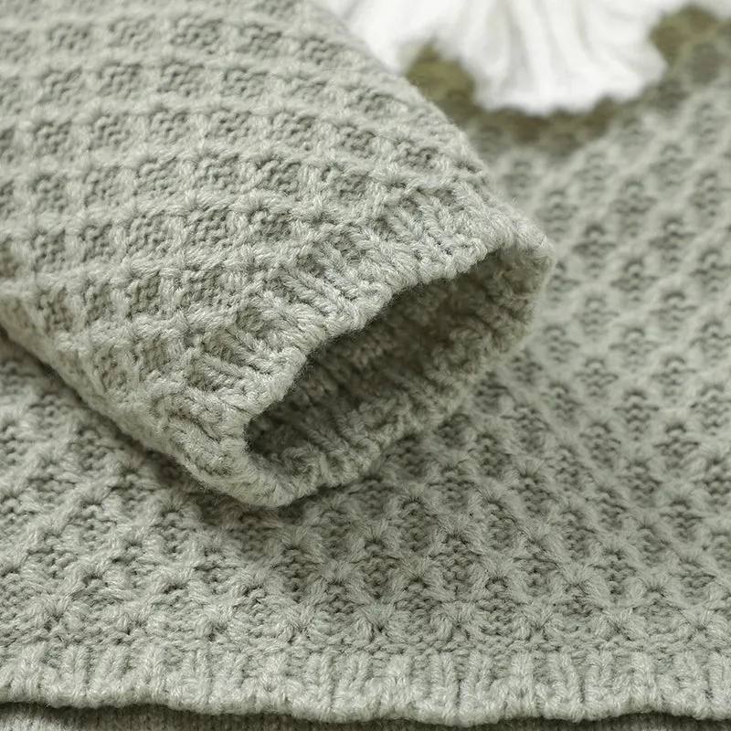 Petite Knit® Waffle Weave Romper & Blanket Set