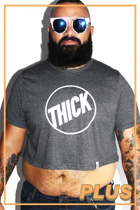 PLUS: Thick Crop Tee-Dark Charcoal