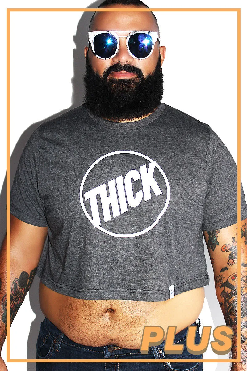 PLUS: Thick Crop Tee-Dark Charcoal