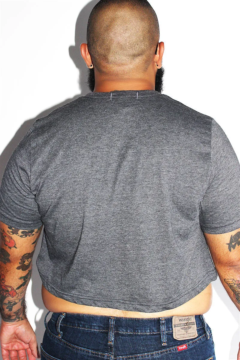 PLUS: Thick Crop Tee-Dark Charcoal