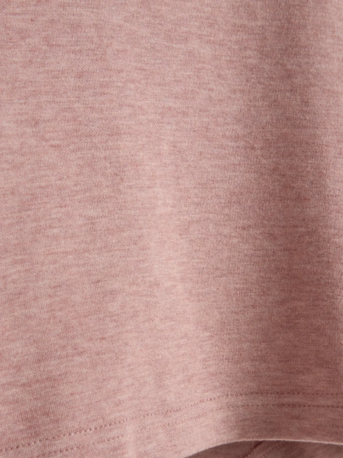 Plush Jersey Pierrot Collar Blouse - Little - Dusty Rose Melange