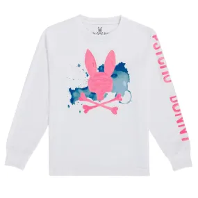 Psycho Bunny Mallette Long Sleeve Graphic Tee (White)