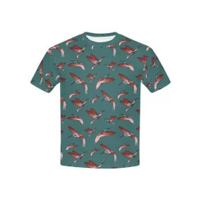 Red Swift Turquoise Kids' T-shirt (USA Size)