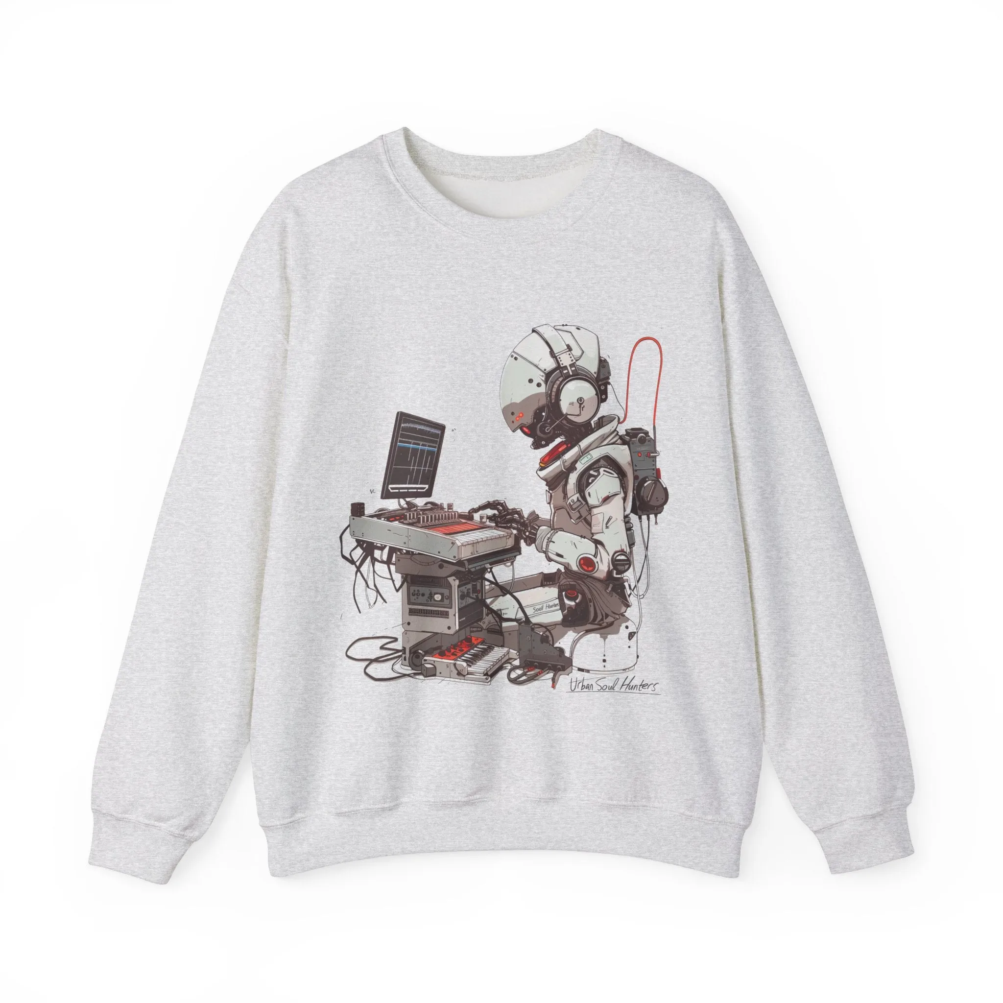 Robotic Synth Player Graphic Sweatshirt