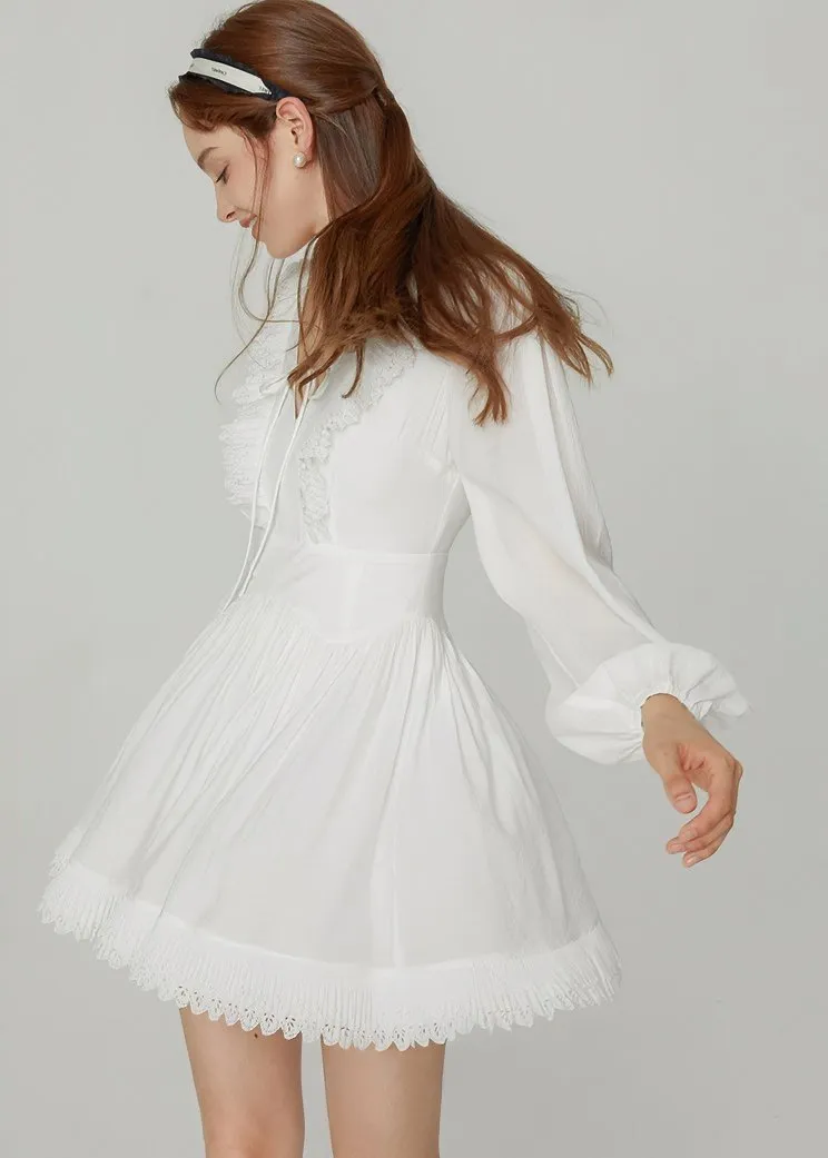 RUFFLE JAGGED SHORT DRESS