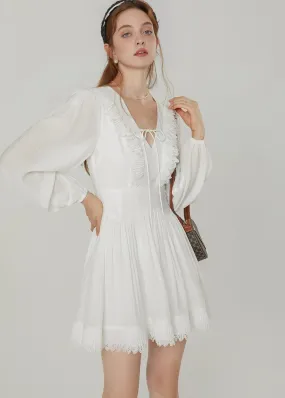 RUFFLE JAGGED SHORT DRESS