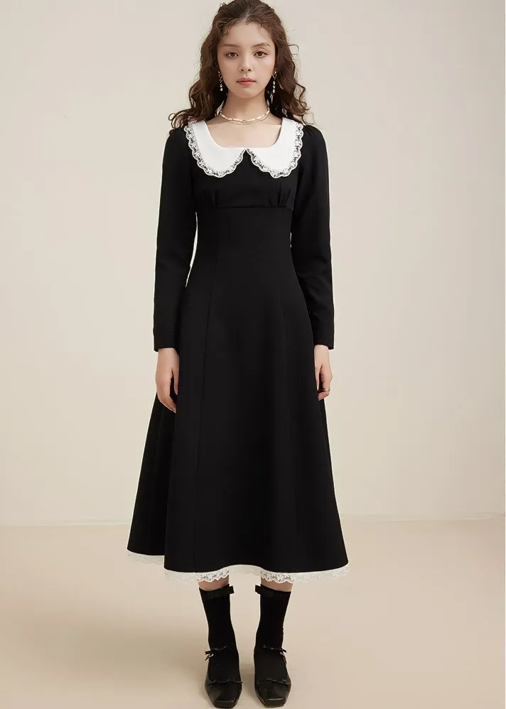 RUFFLE ROUND COLLAR DRESS