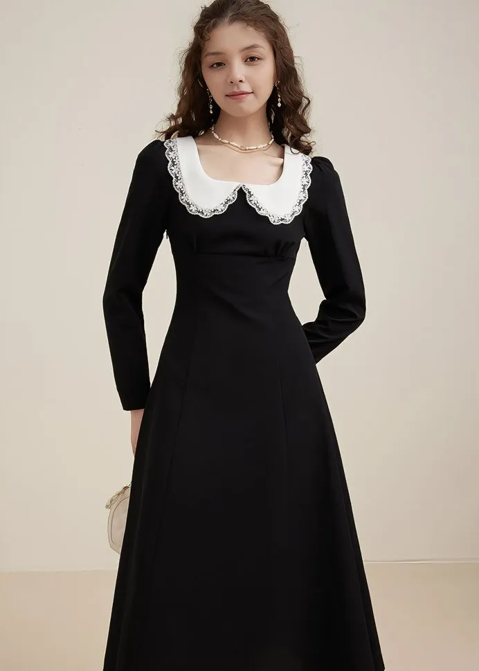 RUFFLE ROUND COLLAR DRESS