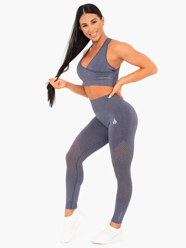 Ryderwear Geo Seamless High Waisted Leggings - Navy