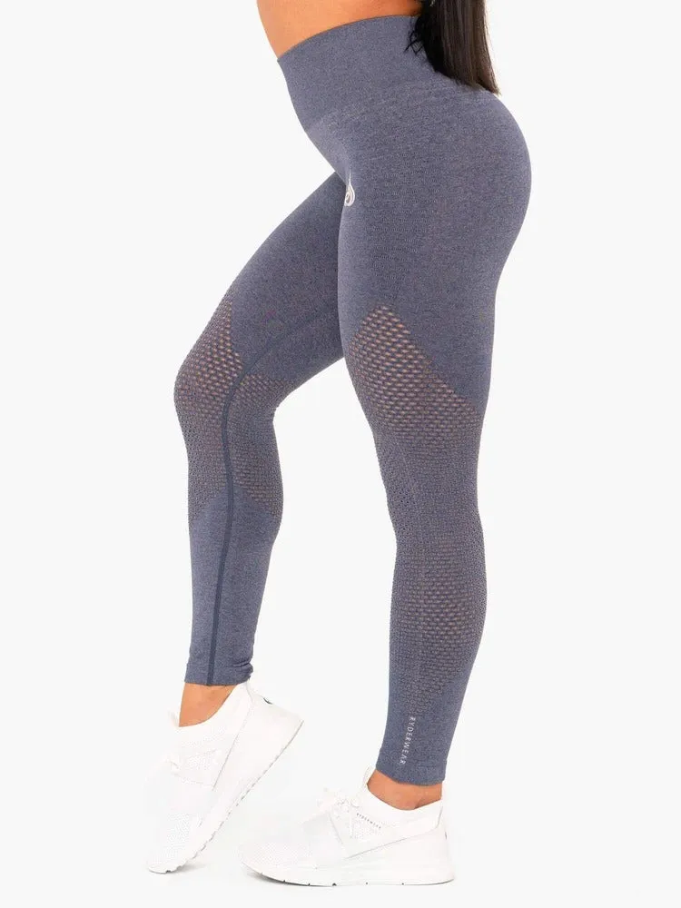 Ryderwear Geo Seamless High Waisted Leggings - Navy