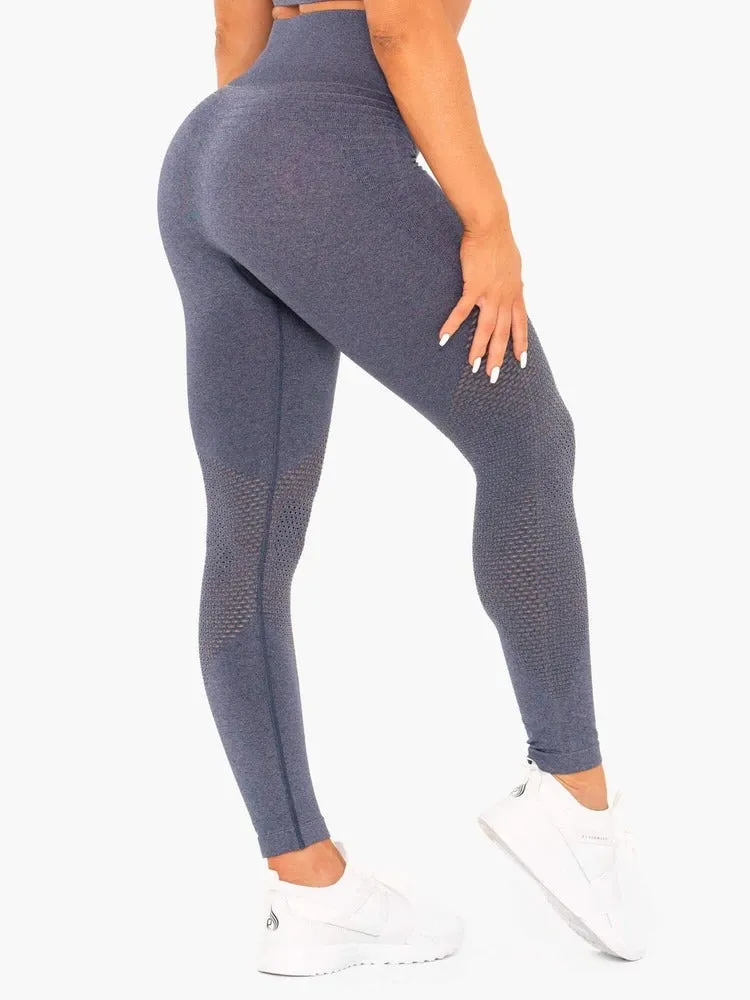 Ryderwear Geo Seamless High Waisted Leggings - Navy