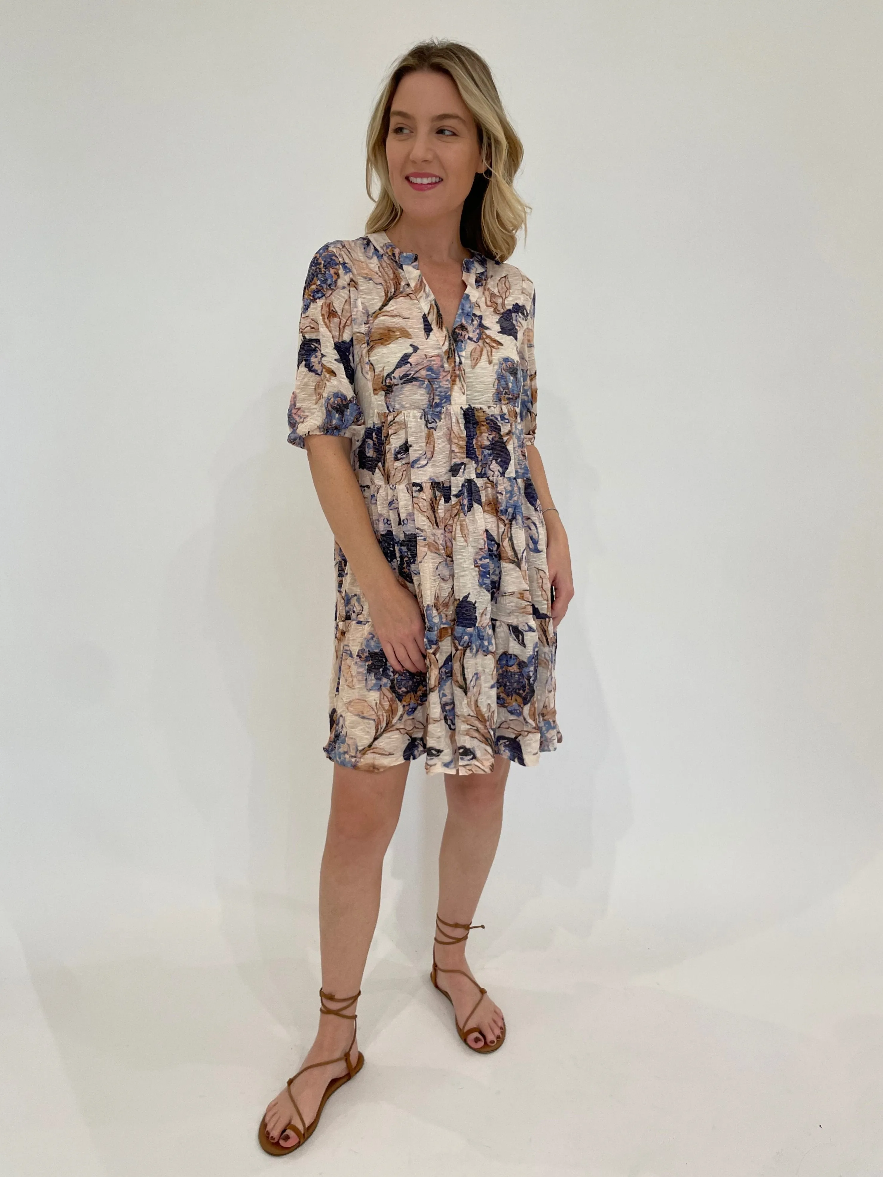 Skye Tiered Ruffle Dress - Denim