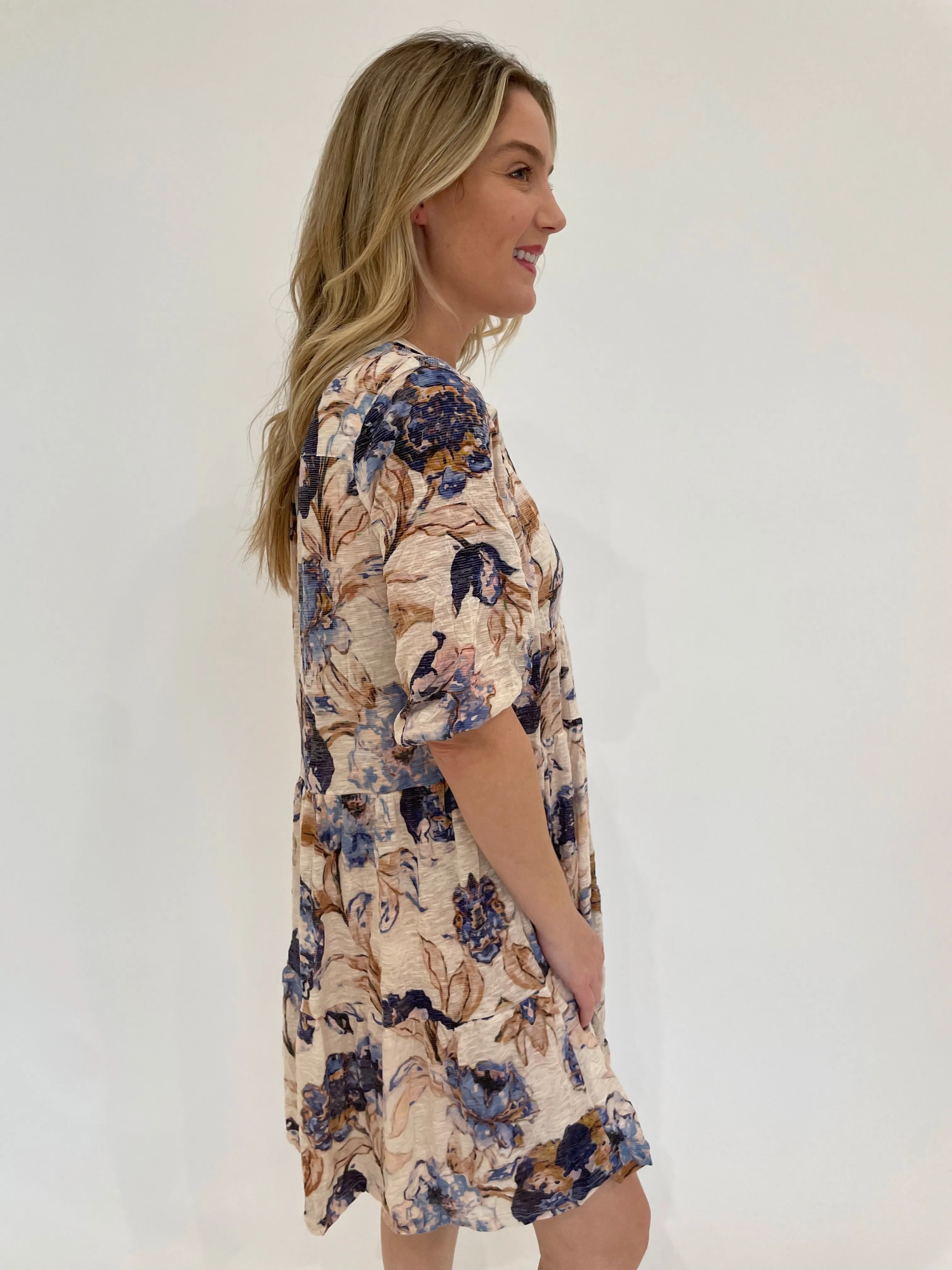Skye Tiered Ruffle Dress - Denim