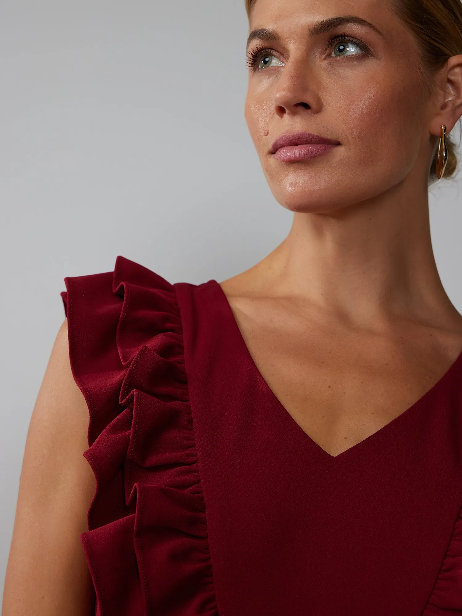 Sleeveless Ruffle Detail Jumpsuit