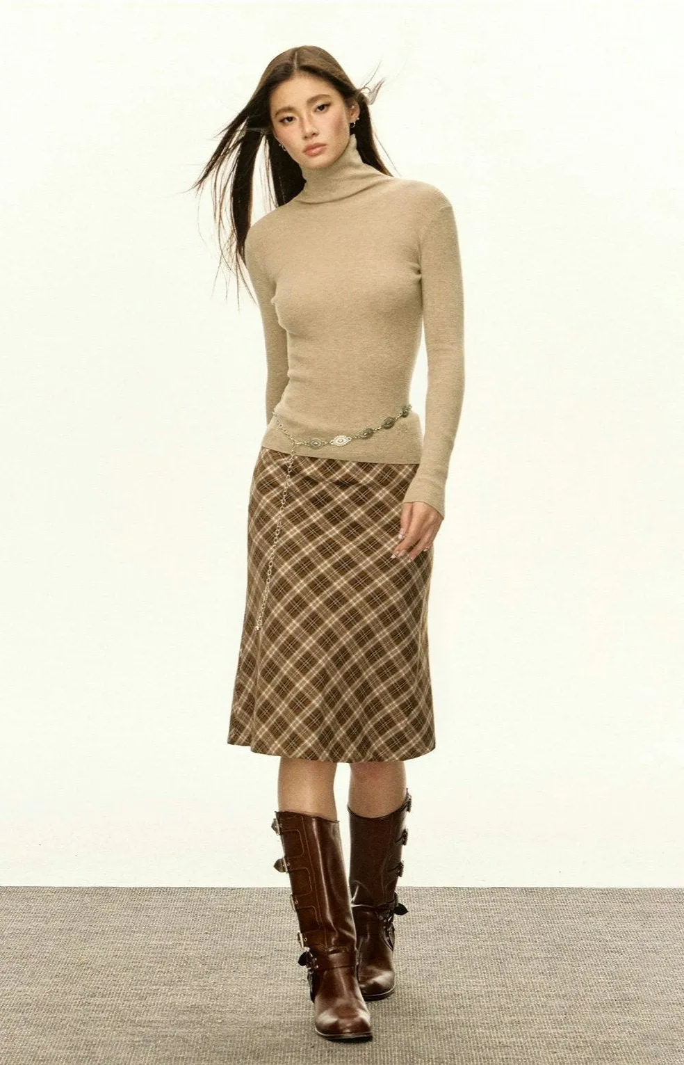 Slim Ribbed Turtleneck Sweater
