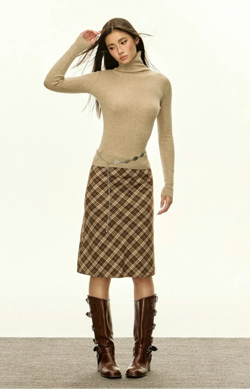 Slim Ribbed Turtleneck Sweater