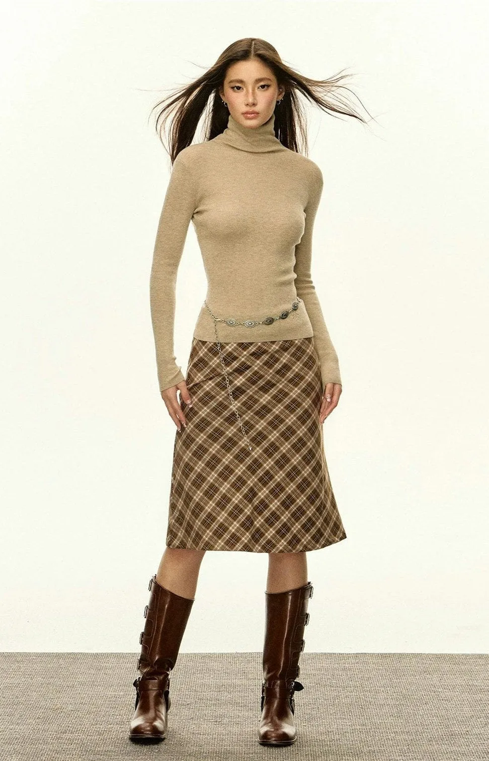 Slim Ribbed Turtleneck Sweater