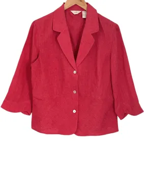 Soft Autumn Chuparosa Three Button Linen Jacket
