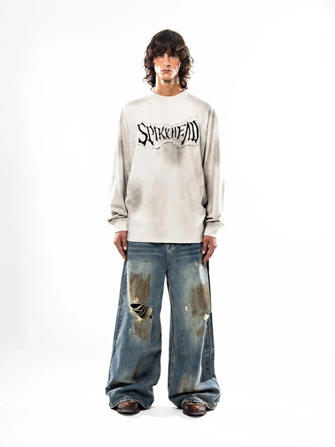 SPIKY SWEATSHIRT WHITE