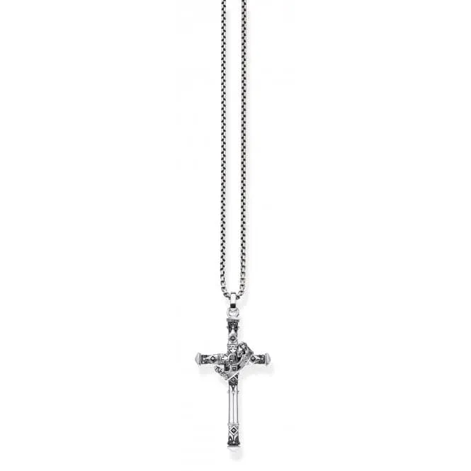 Sterling Silver Black Cross Pendant PE886-643-11