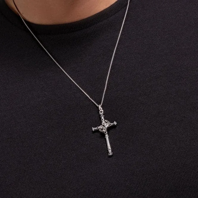Sterling Silver Black Cross Pendant PE886-643-11