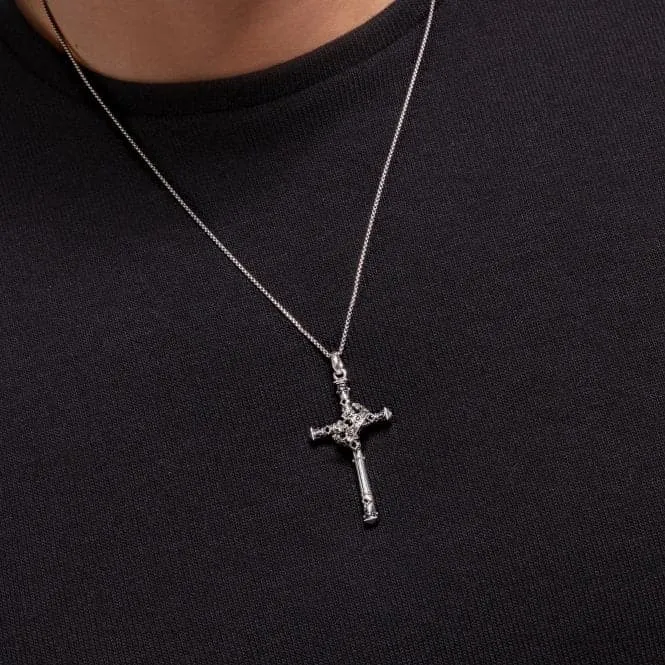 Sterling Silver Black Cross Pendant PE886-643-11