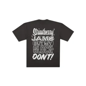 Strawberry Jams But My Glock Don't Vintage Black Rcade T-Shirt