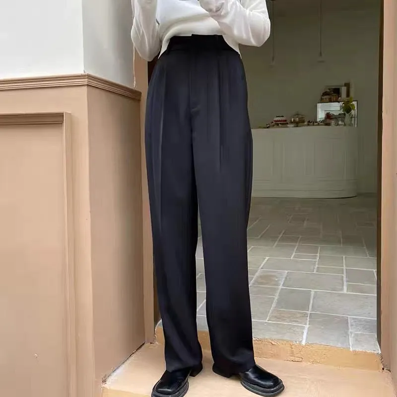 Summer High Waist Wide Legs Suit Pants