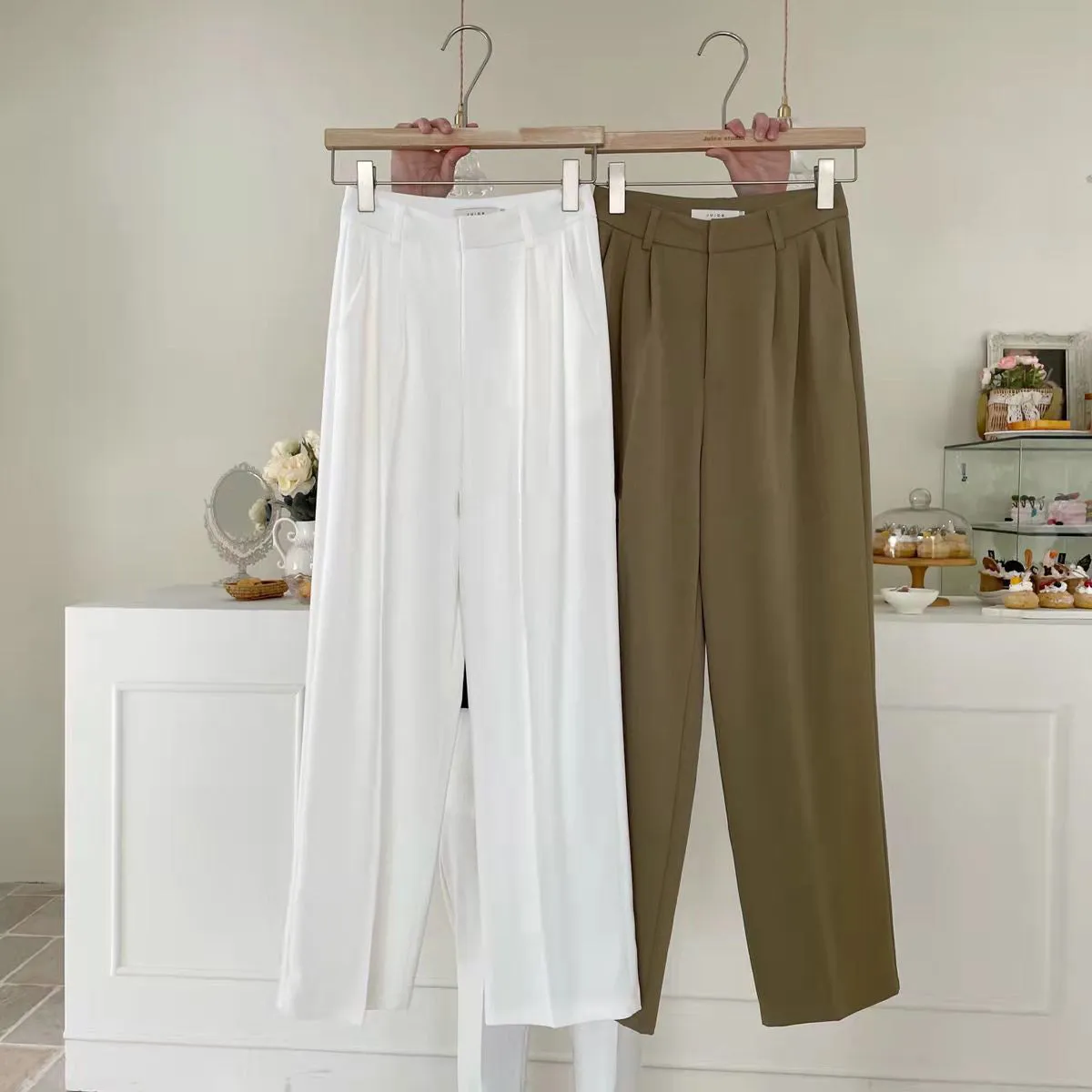 Summer High Waist Wide Legs Suit Pants
