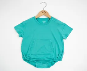 Turquoise | Short Sleeve Bubble Romper