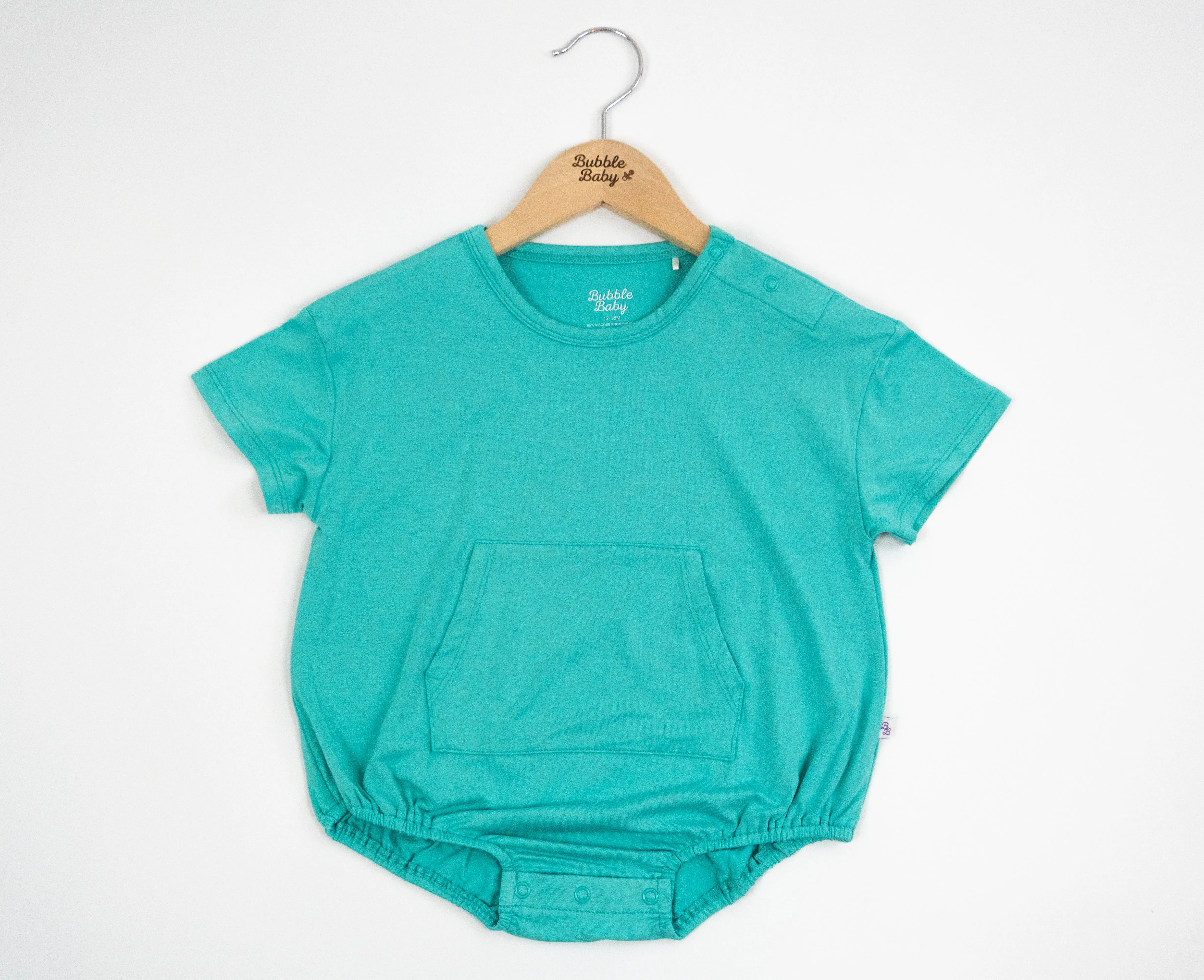 Turquoise | Short Sleeve Bubble Romper