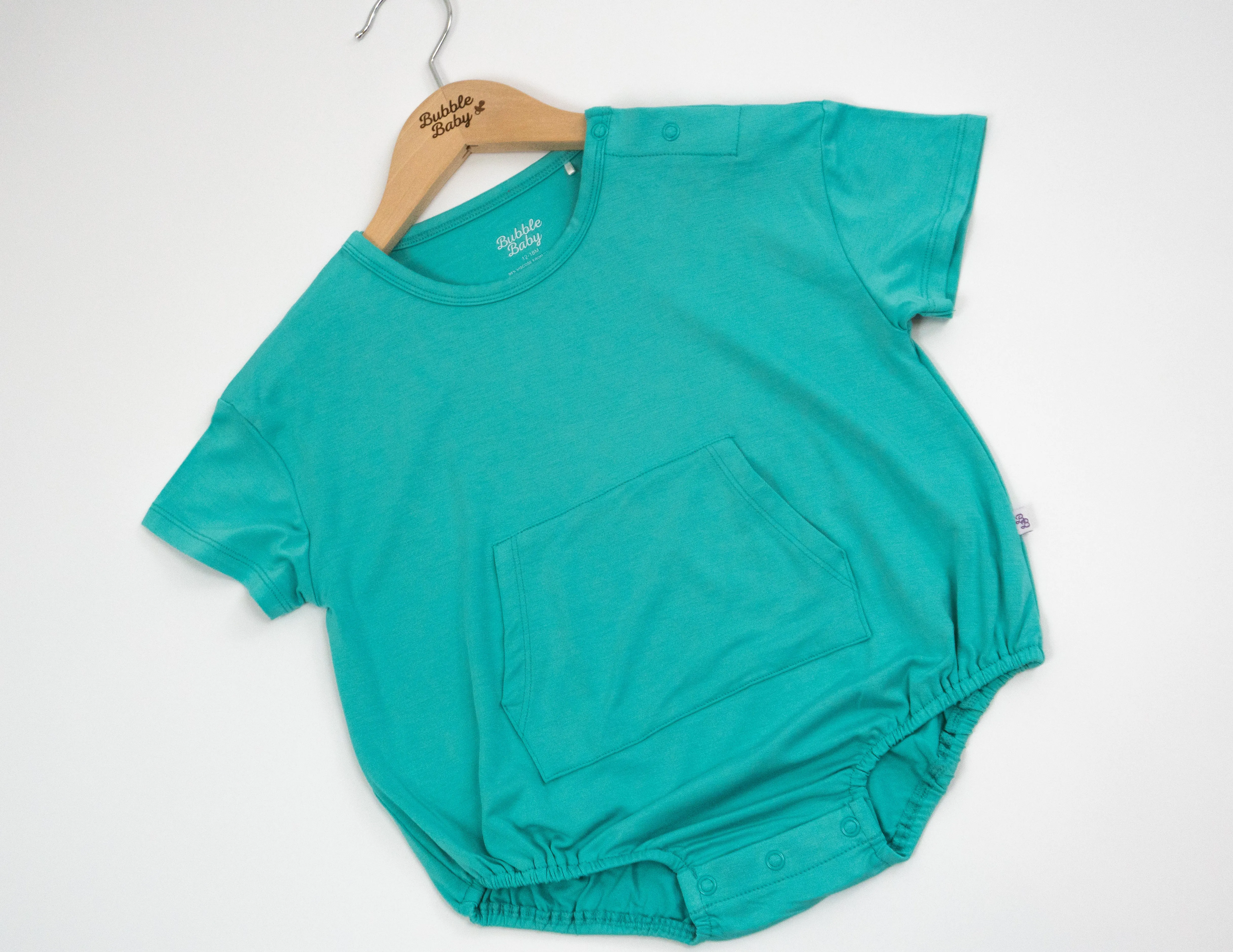 Turquoise | Short Sleeve Bubble Romper