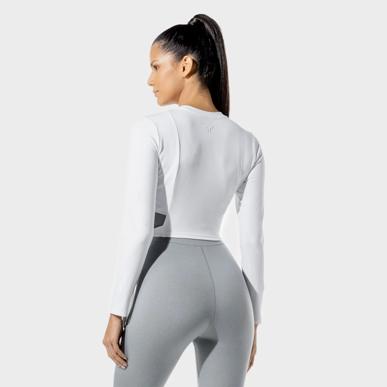 Women's Fitness - Tie Crop Top - Blanc De Blanc